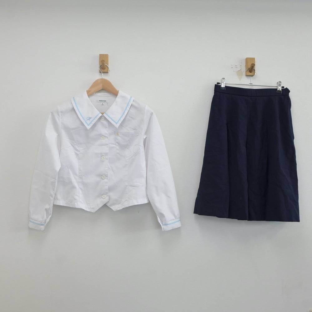 【中古】静岡県 浜名高等学校 女子制服 2点（シャツ・スカート）sf022605