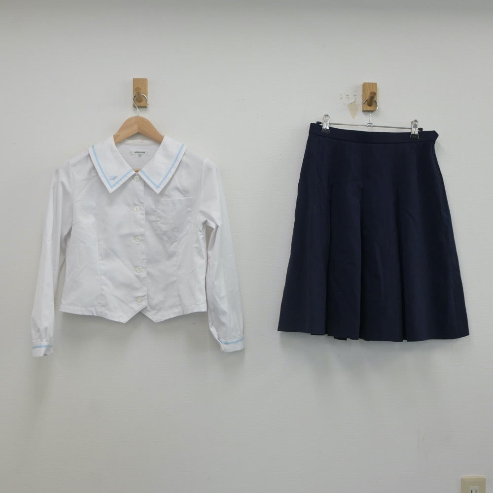 【中古】静岡県 浜名高等学校 女子制服 2点（シャツ・スカート）sf022606