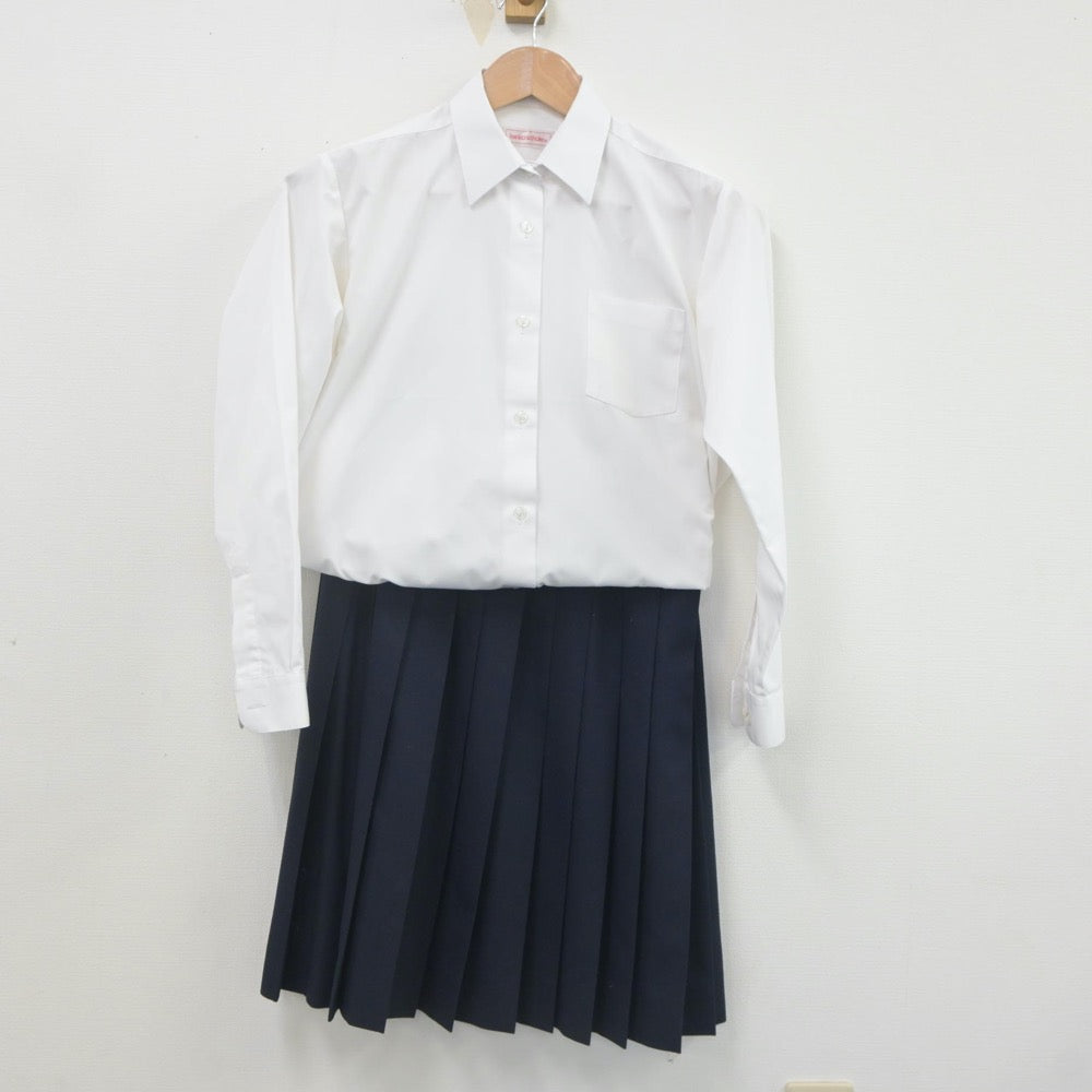 【中古】秋田県 勝平中学校 女子制服 3点（シャツ・スカート）sf022625