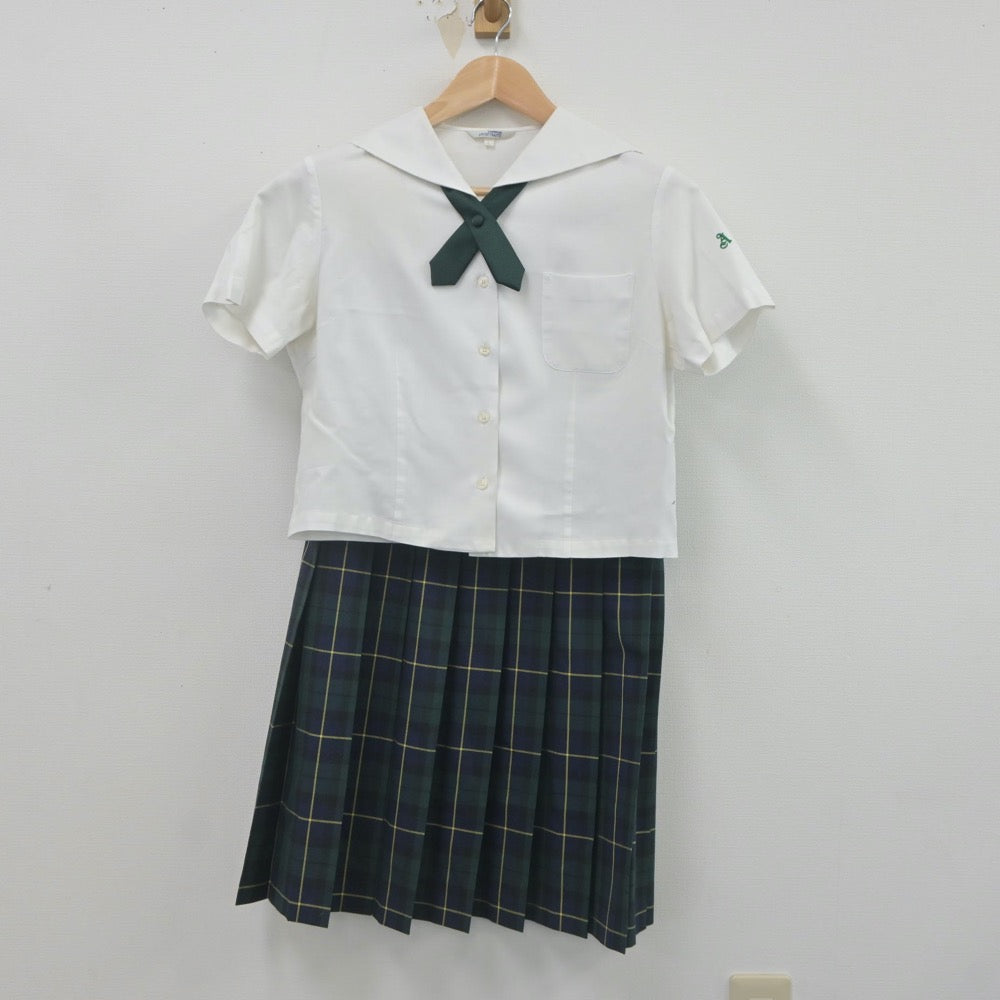 【中古】秋田県 勝平中学校 女子制服 4点（ニットベスト・セーラー服・スカート）sf022628