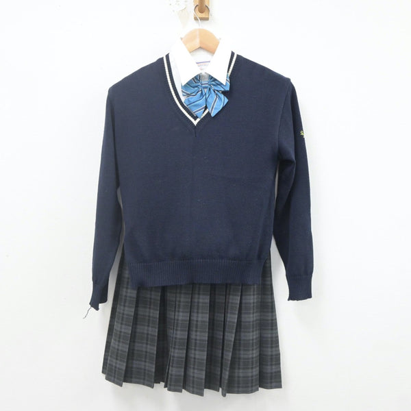 【中古制服】埼玉県 栄北高等学校 女子制服 4点（ニット・シャツ・スカート）sf022631【リサイクル学生服】 | 中古制服通販パレイド