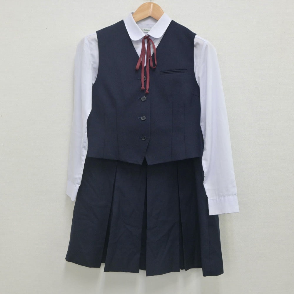 【中古】静岡県 浜名高等学校 女子制服 5点（ブレザー・ベスト・シャツ・スカート）sf022648