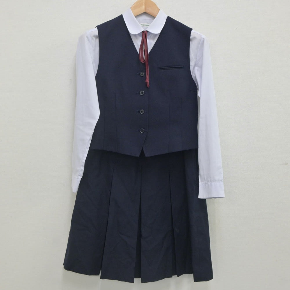 【中古】静岡県 浜名高等学校 女子制服 5点（ブレザー・ベスト・シャツ・スカート）sf022649
