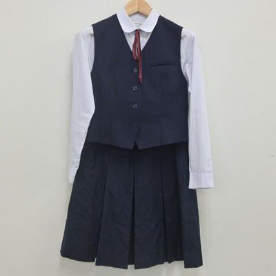 【中古】静岡県 浜名高等学校 女子制服 5点（ブレザー・ベスト・シャツ・スカート）sf022649