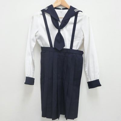 【中古】東京都 川村高等学校 女子制服 4点（セーラー服・スカート）sf022650