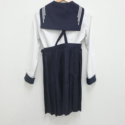 【中古】東京都 川村高等学校 女子制服 4点（セーラー服・スカート）sf022650