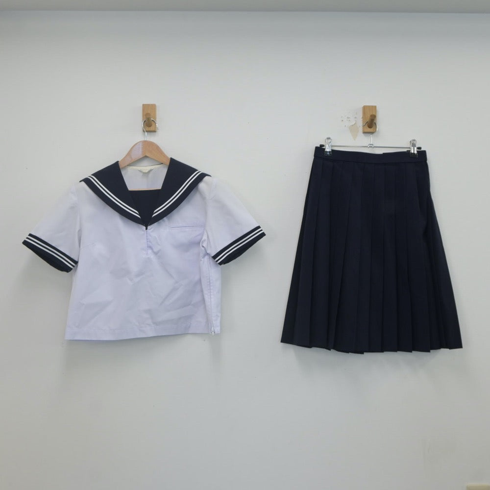 【中古】秋田県 花輪高等学校 女子制服 2点（セーラー服・スカート）sf022661