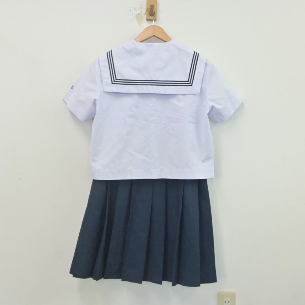 【中古】宮崎県 大宮中学校 女子制服 2点（セーラー服・スカート）sf022665