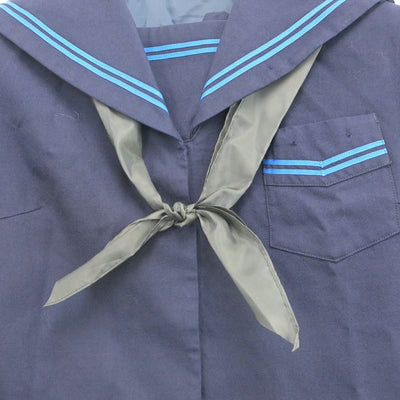 【中古】福岡県 鞍手竜徳高等学校 女子制服 3点（セーラー服・ジャンパースカート）sf022666