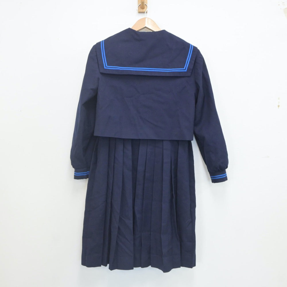 【中古】福岡県 鞍手竜徳高等学校 女子制服 3点（セーラー服・ジャンパースカート）sf022666