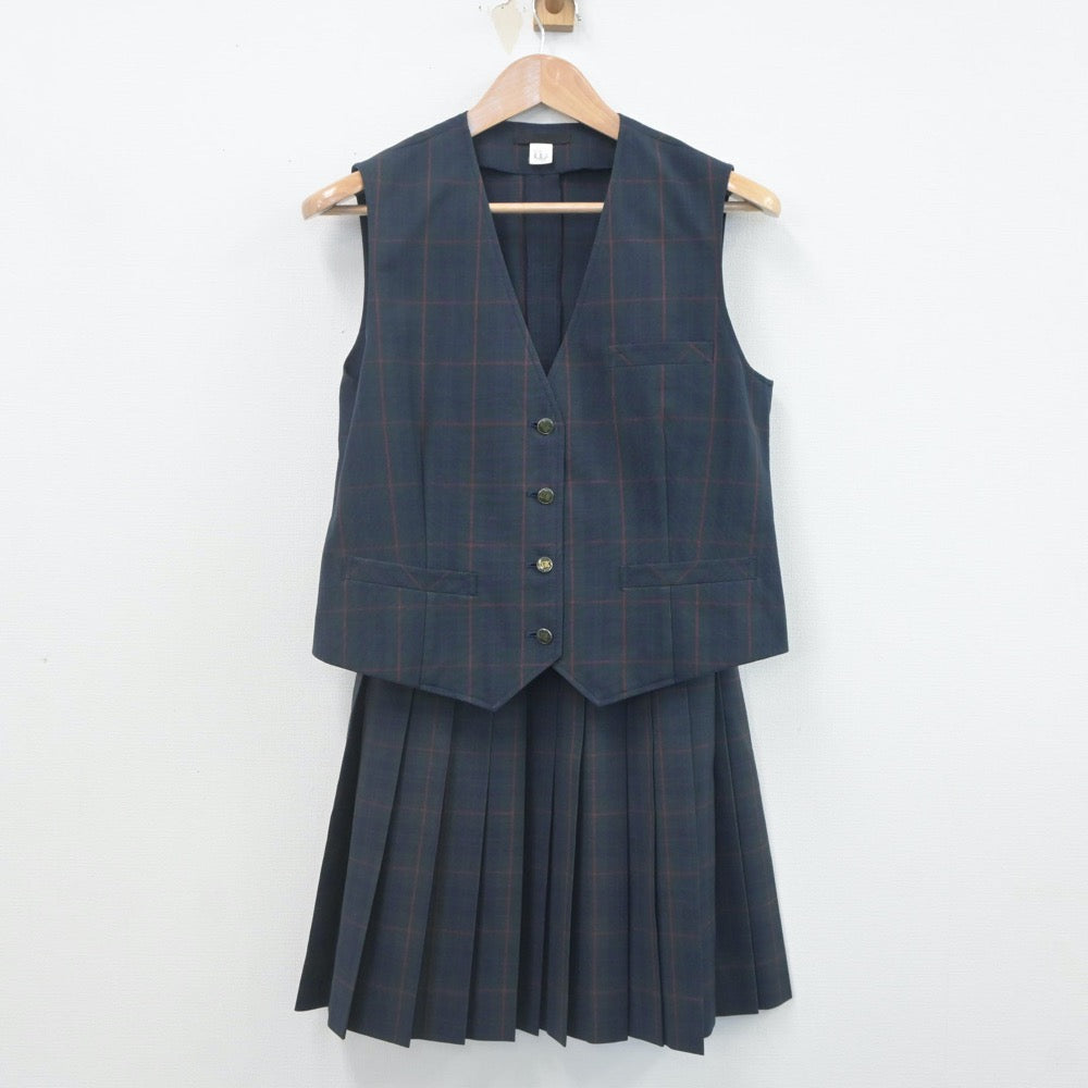 【中古】秋田県 十和田高等学校 女子制服 3点（シャツ・ベスト・スカート）sf022670