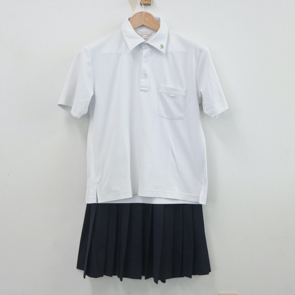 【中古】兵庫県 笹原中学校 女子制服 2点（シャツ・スカート）sf022686