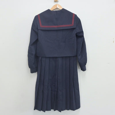 【中古】千葉県 八千代台西中学校 女子制服 3点（セーラー服・ジャンパースカート）sf022694