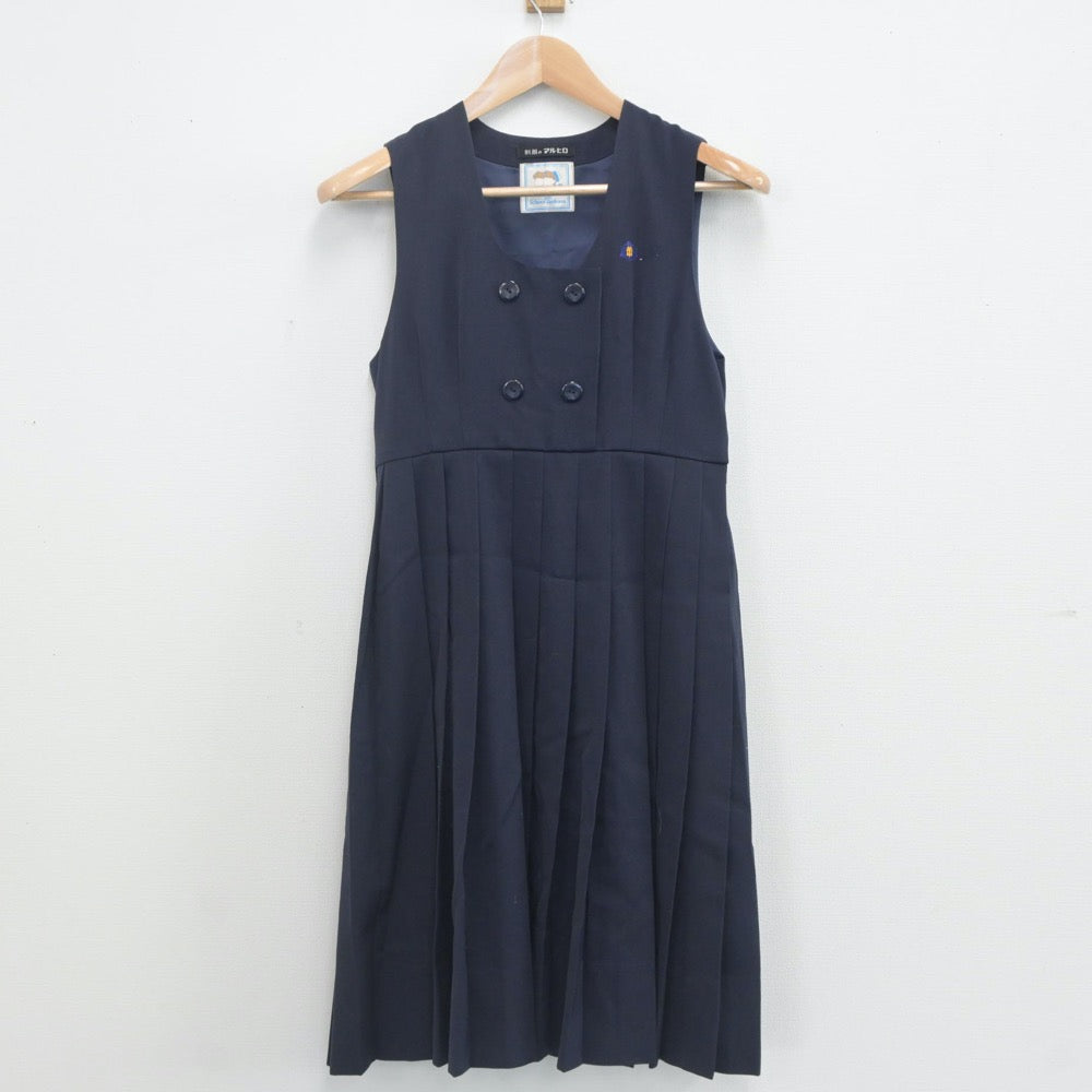 【中古】千葉県 八千代台西中学校 女子制服 3点（セーラー服・ジャンパースカート）sf022694