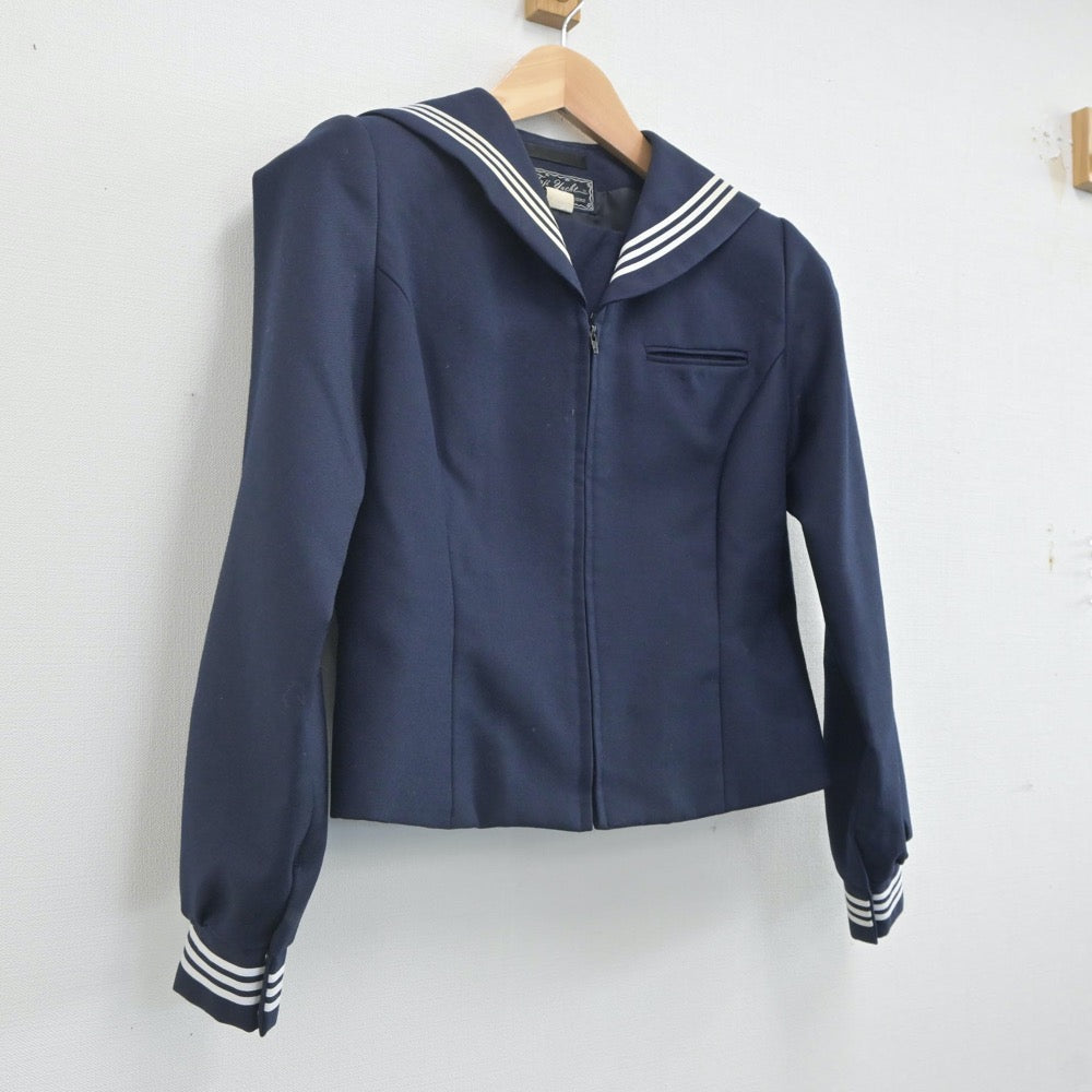 【中古】神奈川県 相模女子大学中学部 女子制服 1点（セーラー服）sf022695