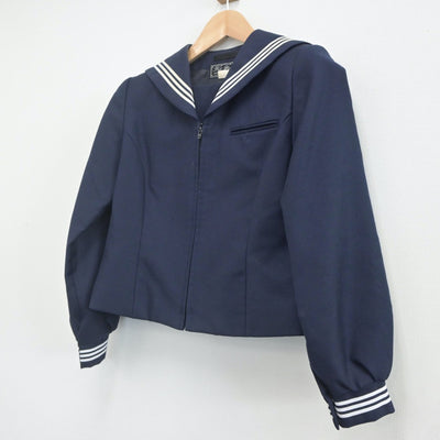 【中古】神奈川県 相模女子大学中学部 女子制服 1点（セーラー服）sf022695