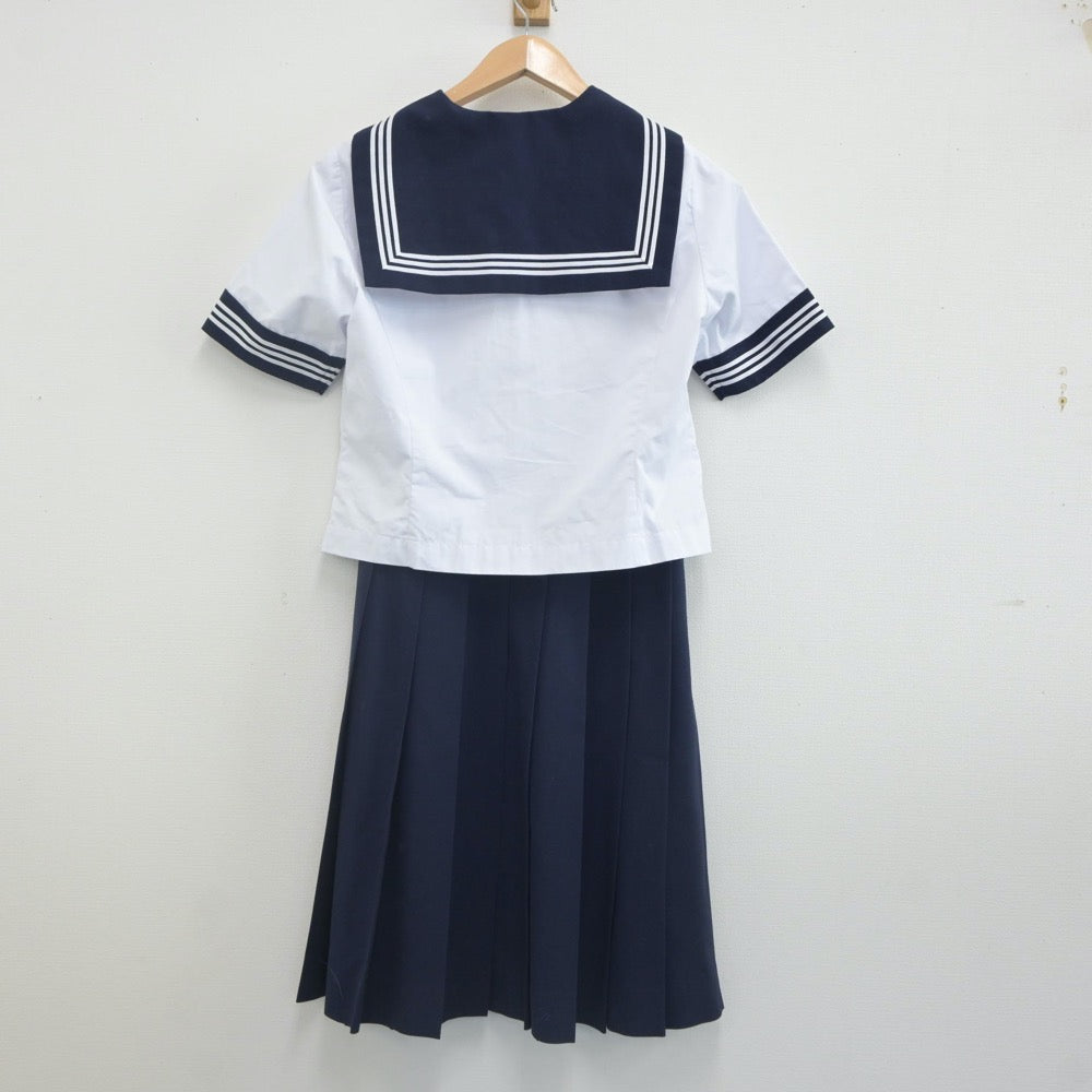 【中古】神奈川県 相模女子大学中学部 女子制服 3点（セーラー服・セーラー服・スカート）sf022696