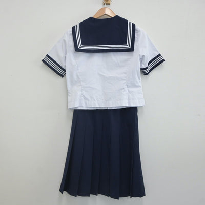 【中古】神奈川県 相模女子大学中学部 女子制服 3点（セーラー服・スカート）sf022697