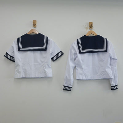 【中古】神奈川県 相模女子大学中学部 女子制服 2点（セーラー服）sf022698