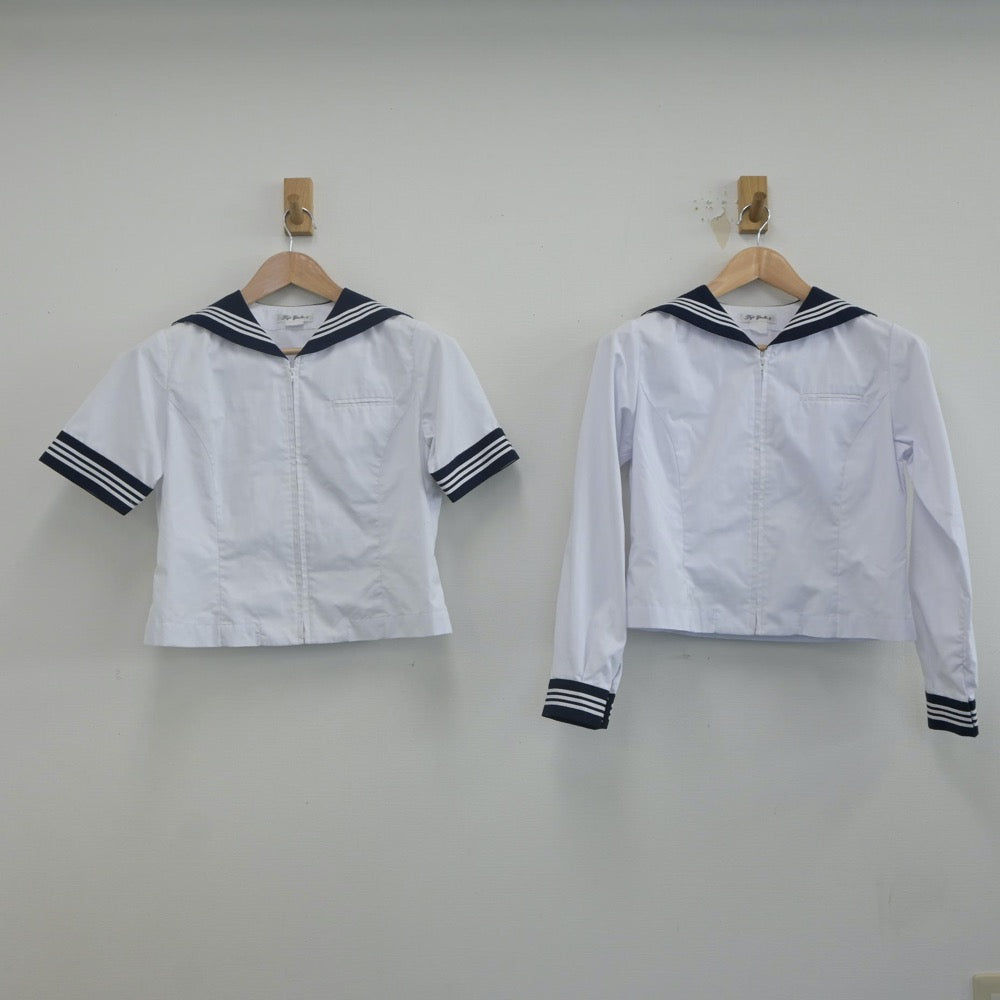 【中古】神奈川県 相模女子大学中学部 女子制服 2点（セーラー服）sf022699