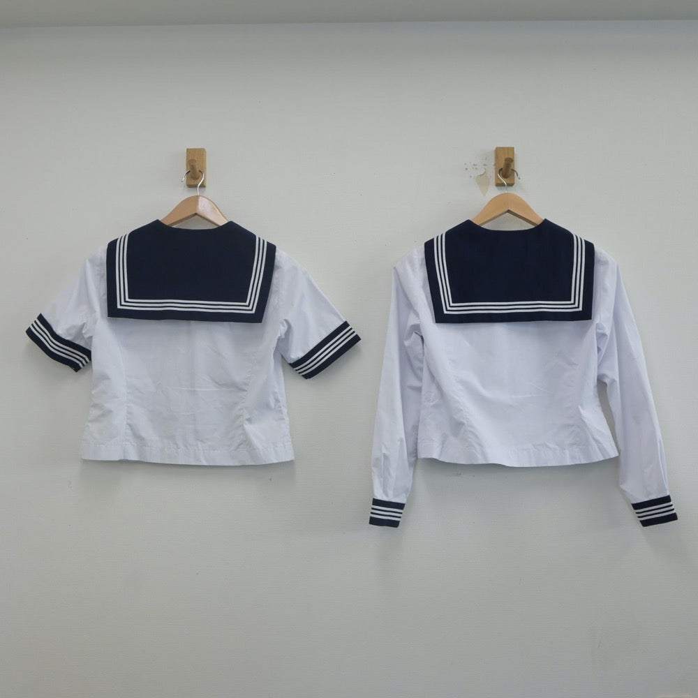 【中古】神奈川県 相模女子大学中学部 女子制服 2点（セーラー服）sf022699