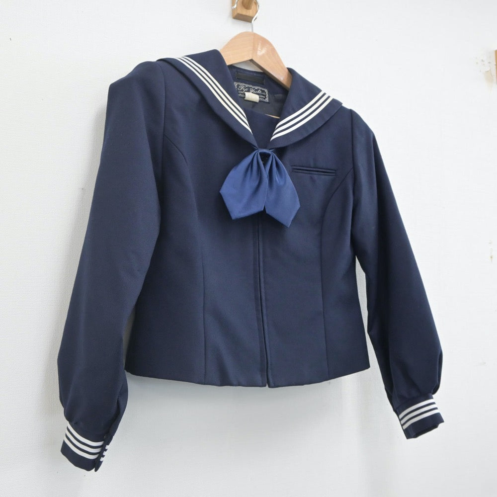 【中古】神奈川県 相模女子大学中学部 女子制服 2点（セーラー服）sf022700