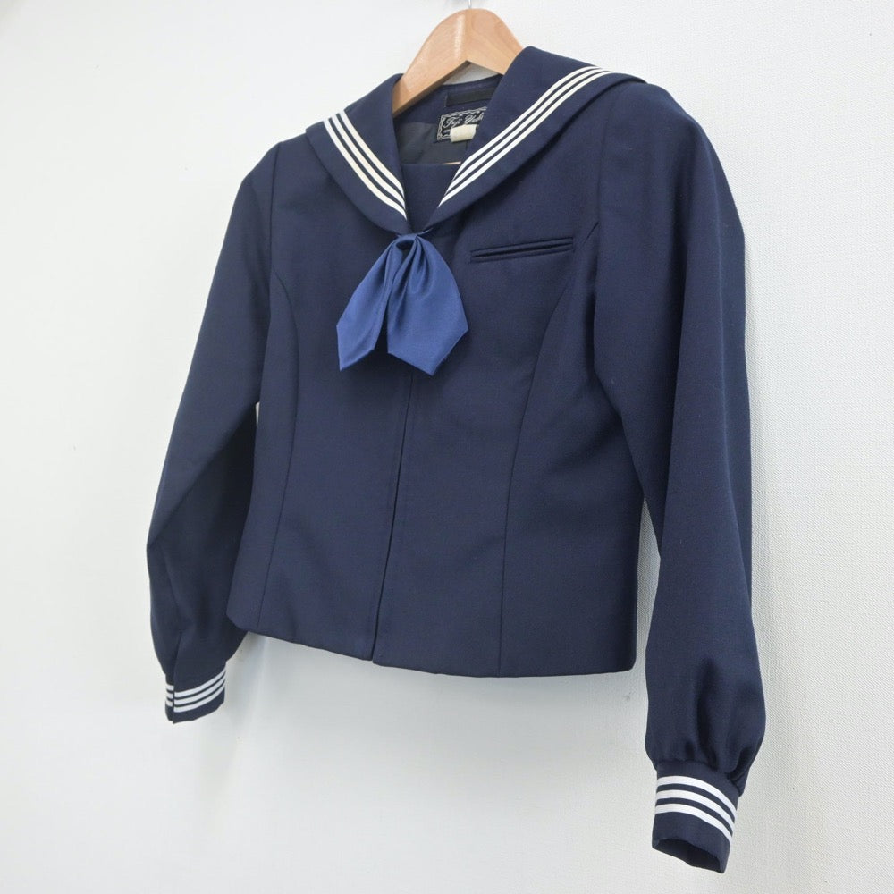 【中古】神奈川県 相模女子大学中学部 女子制服 2点（セーラー服）sf022700