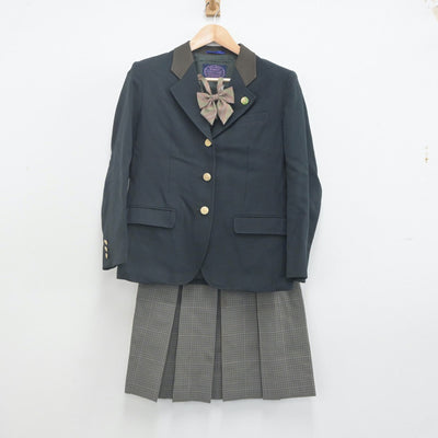 【中古】神奈川県 神奈川工業高等学校 女子制服 4点（ブレザー・ニット・スカート）sf022720