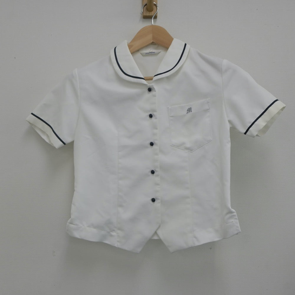 【中古】秋田県 明桜高等学校 女子制服 2点（シャツ・スカート）sf022724