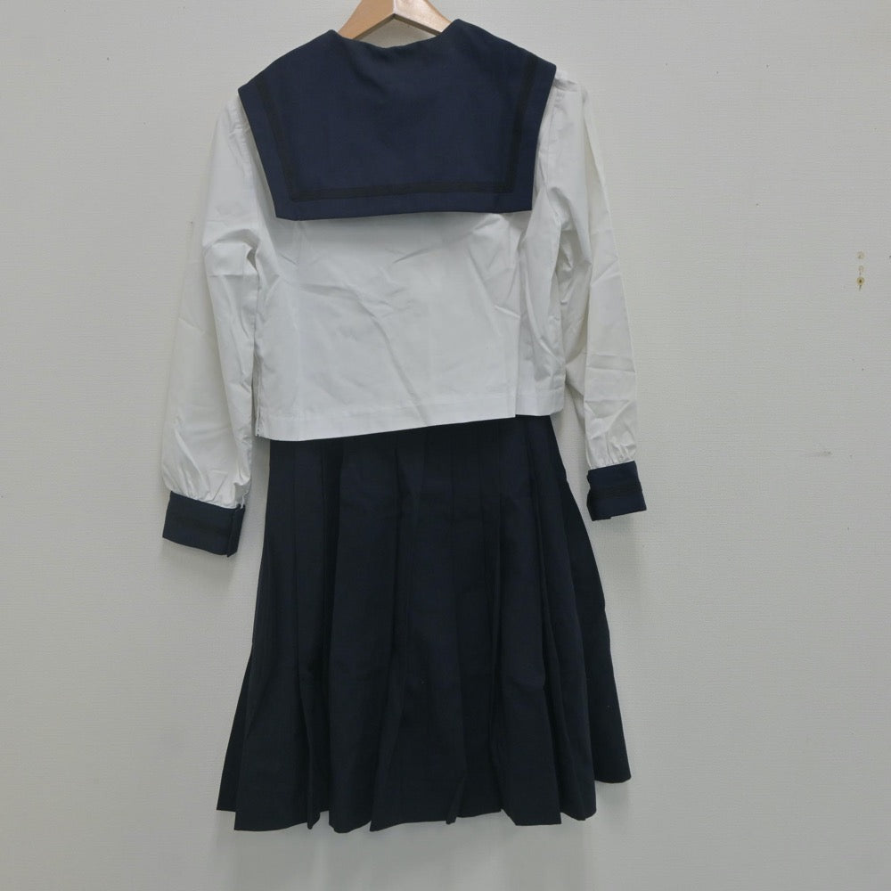 【中古】岩手県 盛岡商業高等学校 女子制服 2点（セーラー服・スカート）sf022733