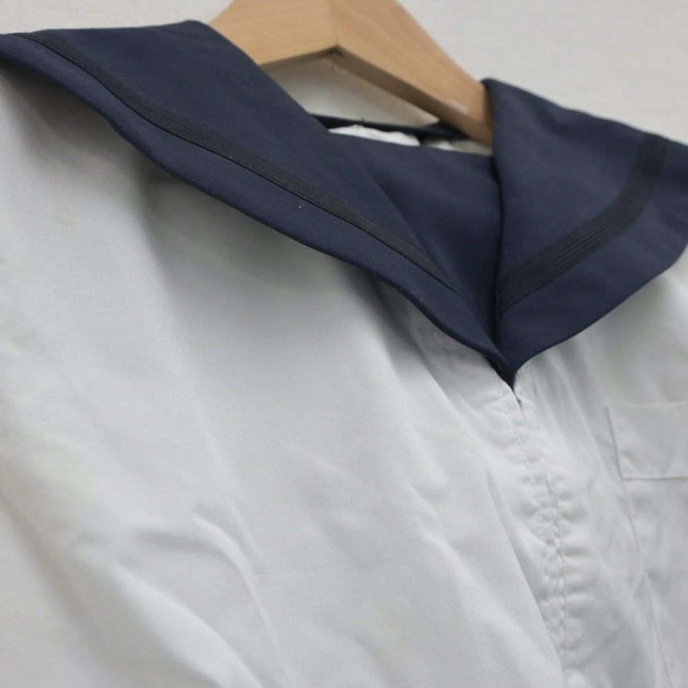 【中古】岩手県 盛岡商業高等学校 女子制服 2点（セーラー服・スカート）sf022733