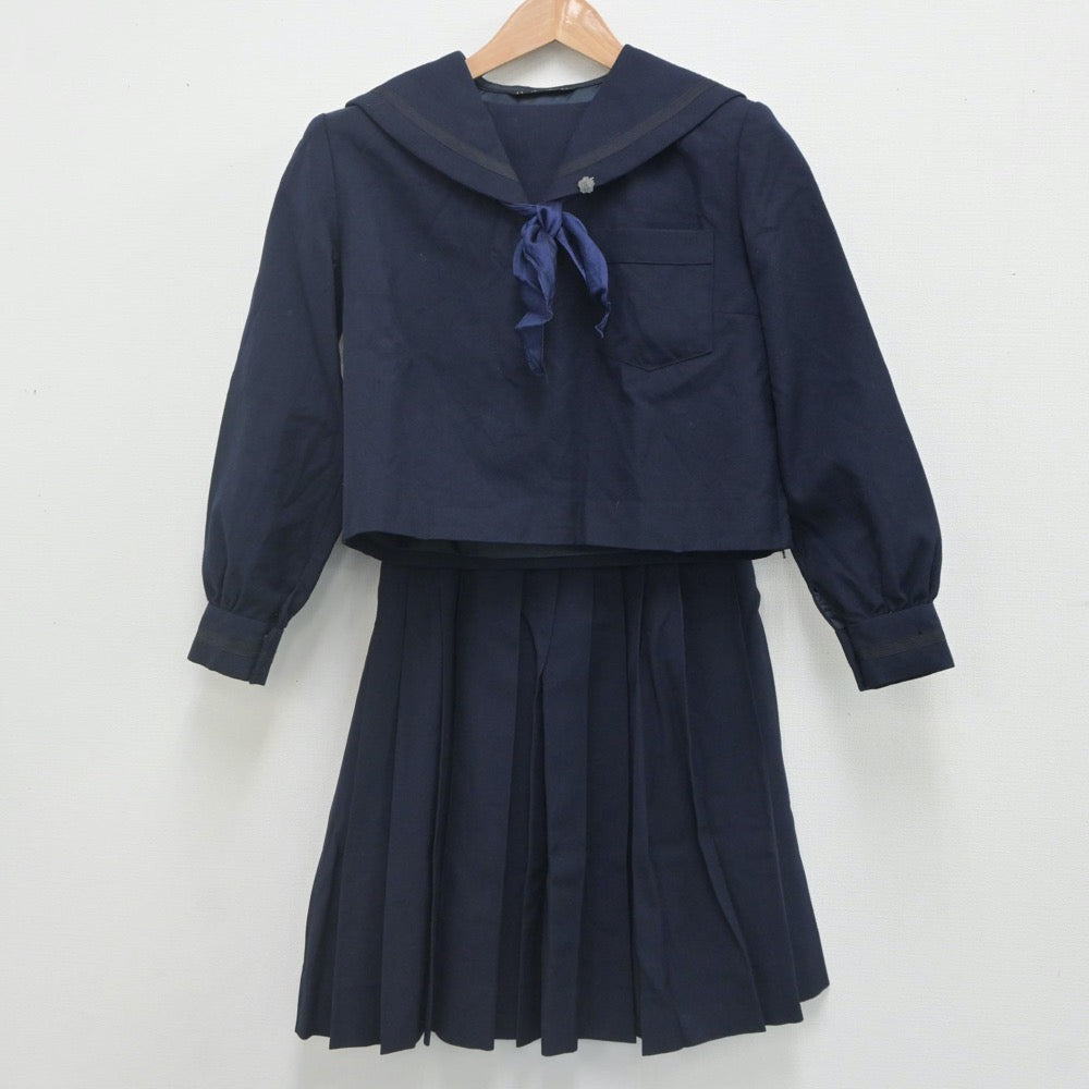 【中古】岩手県 盛岡商業高等学校 女子制服 5点（セーラー服・スカート）sf022734