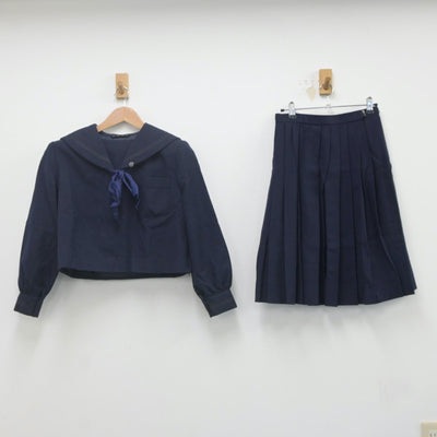 【中古】岩手県 盛岡商業高等学校 女子制服 5点（セーラー服・スカート）sf022734