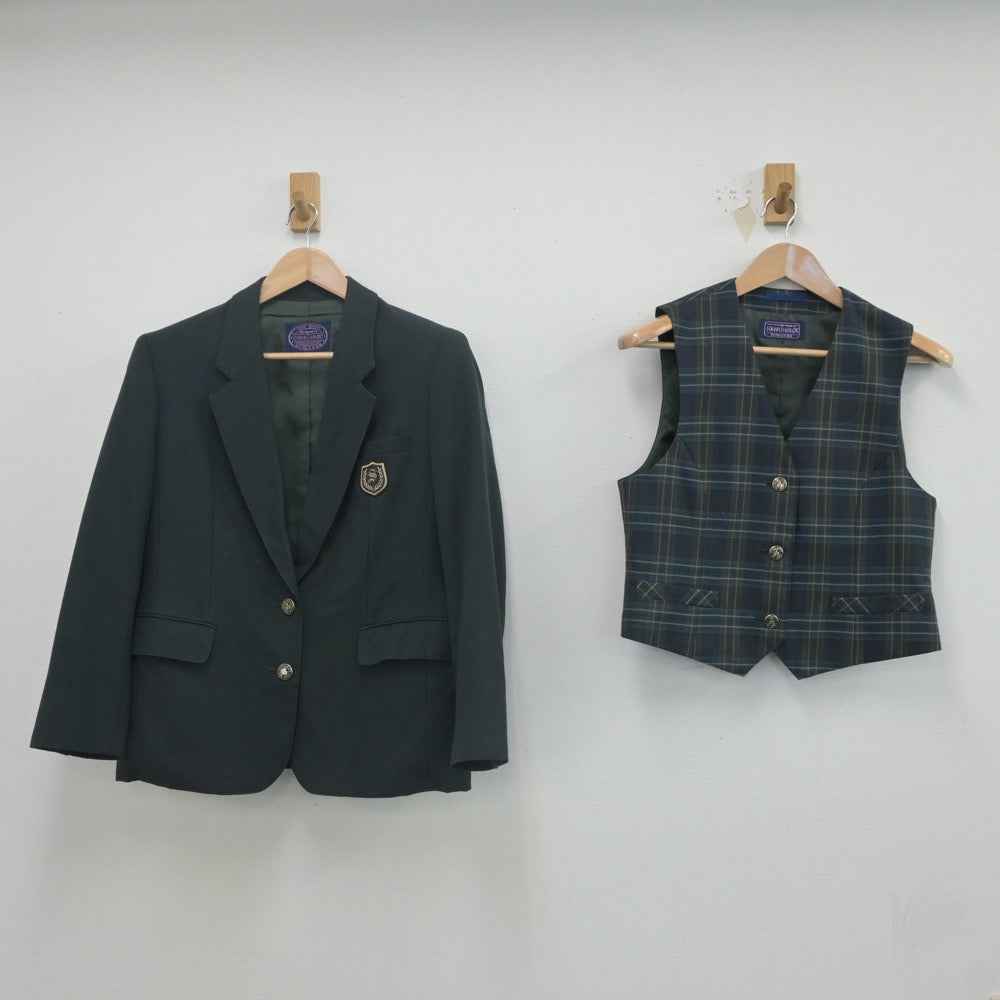 【中古】北海道 北海道札幌西陵高等学校 女子制服 5点（ブレザー・ベスト・スカート）sf022740