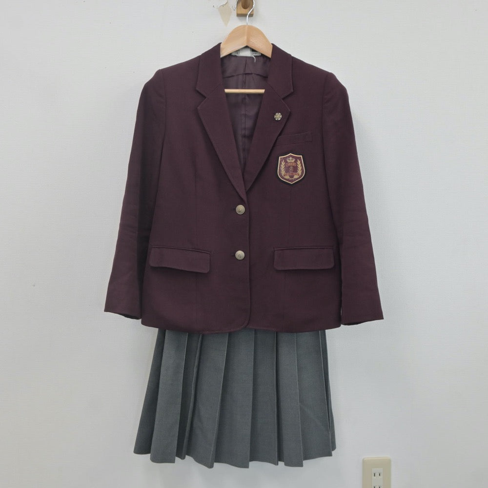 【中古】茨城県 常総学院高等学校 女子制服 4点（ブレザー・スカート・スカート）sf022742