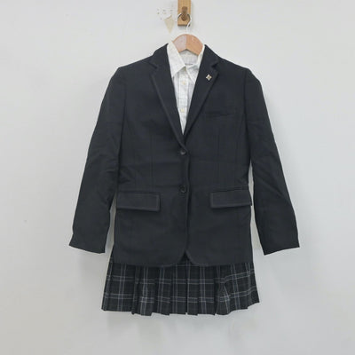 【中古】福島県 石川高等学校 女子制服 4点（ブレザー・シャツ・スカート）sf022744