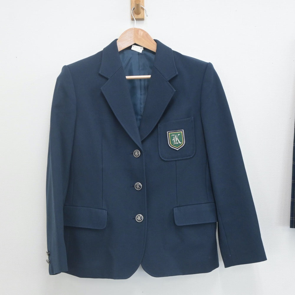 【中古】大阪府 大阪薫英女学院中学校 女子制服 2点（ブレザー・スカート）sf022746