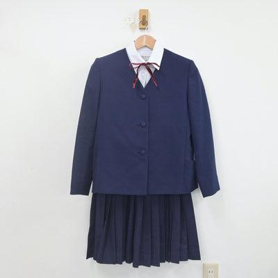 【中古】沖縄県 北谷高等学校 女子制服 4点（ブレザー・シャツ・スカート）sf022752