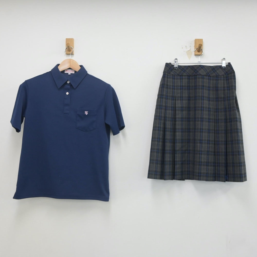 【中古】東京都 安田学園高等学校 女子制服 4点（シャツ・シャツ・スカート）sf022773