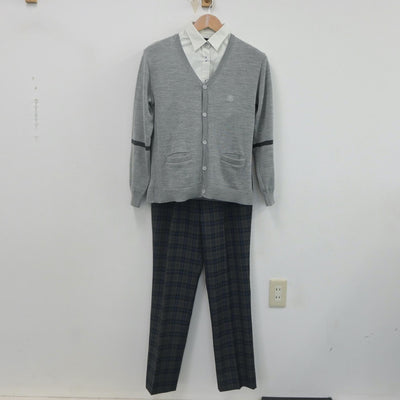 【中古】東京都 安田学園高等学校 女子制服 3点（シャツ・ニット・ズボン）sf022774