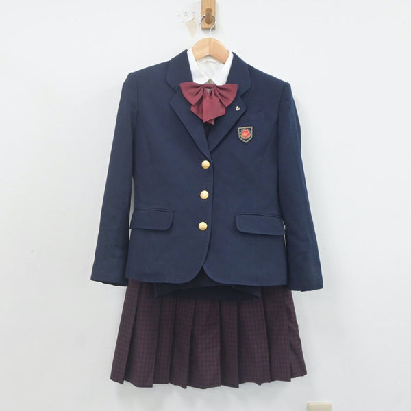 中古制服】群馬県 高崎健康福祉大学高崎高等学校 女子制服 6点（ブレザー・シャツ・ニット・スカート）sf022775【リサイクル学生服】 |  中古制服通販パレイド