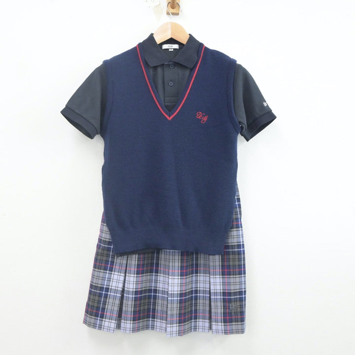 中古制服】埼玉県 浦和学院高等学校 女子制服 4点（ニットベスト・シャツ・シャツ・スカート）sf022796【リサイクル学生服】 | 中古制服 通販パレイド