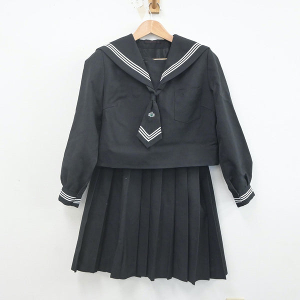 中古制服】静岡県 中郷西中学校 女子制服 3点（セーラー服