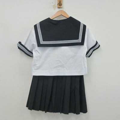 【中古】静岡県 中郷西中学校 女子制服 3点（セーラー服・セーラー服・スカート）sf022802