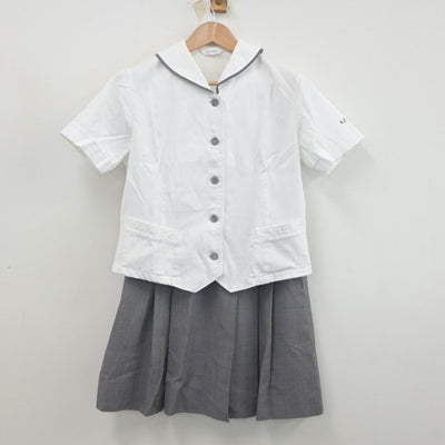 【中古】石川県 小松商業高等学校 女子制服 3点（シャツ・スカート）sf022807