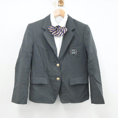 【中古】石川県 大聖寺高等学校 女子制服 5点（ブレザー・ニット・シャツ）sf022809