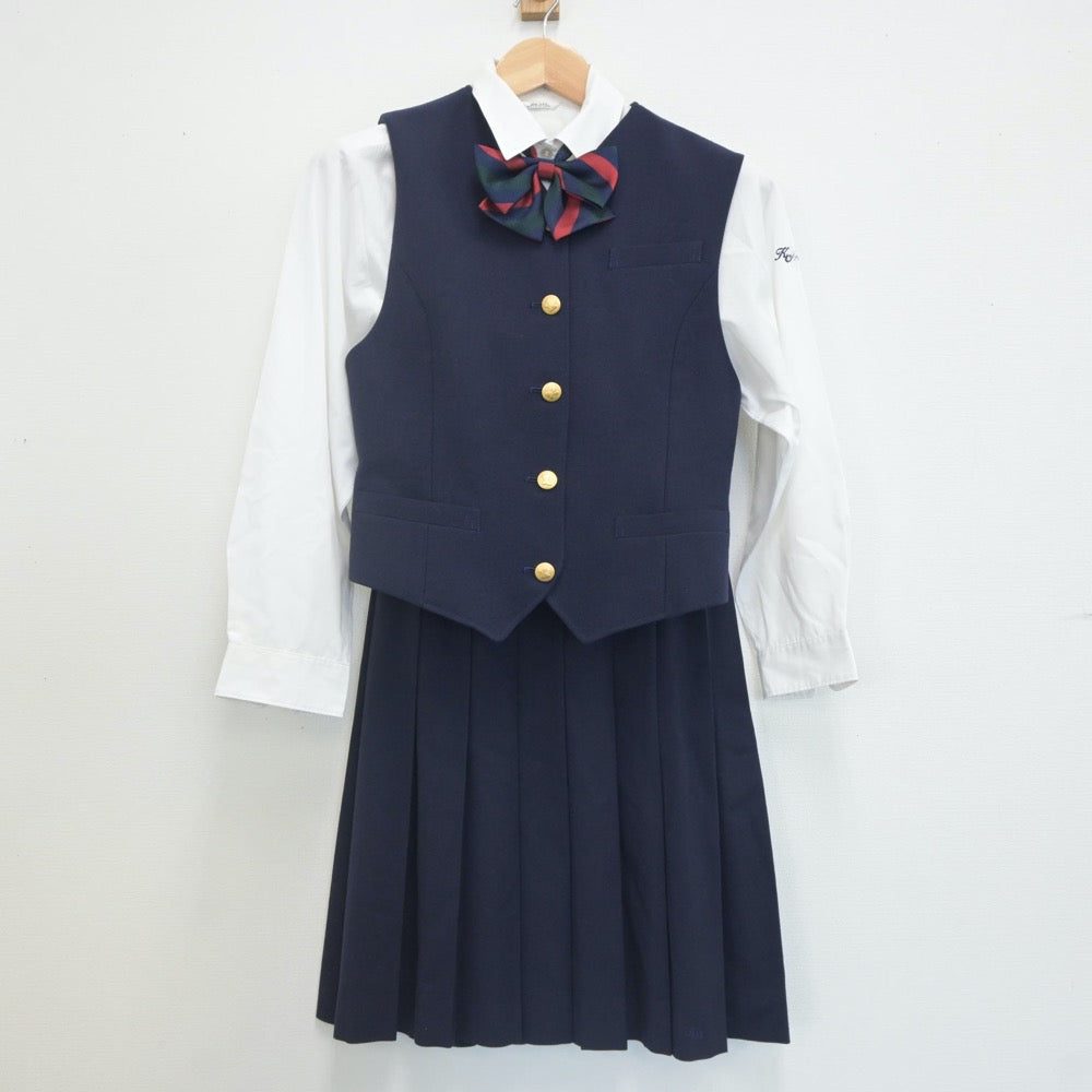 【中古】埼玉県 川越南高等学校 女子制服 5点（ブレザー・シャツ・ベスト・スカート）sf022824