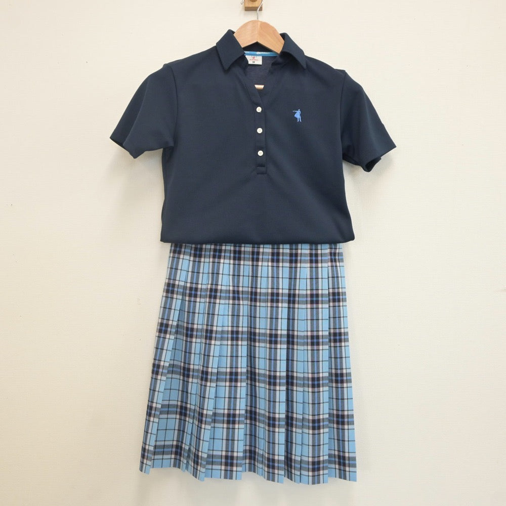 【中古】広島県 クラーク記念国際高等学校 女子制服 2点（シャツ・スカート）sf022834