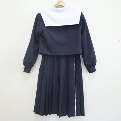 【中古】愛知県 汐路中学校 女子制服 2点（セーラー服・スカート）sf022859