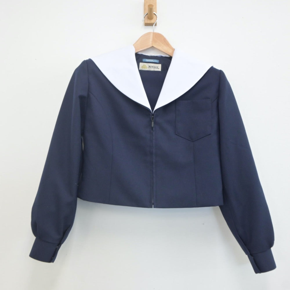 【中古】愛知県 汐路中学校 女子制服 2点（セーラー服・スカート）sf022859